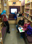 snowy day on the bookmobile