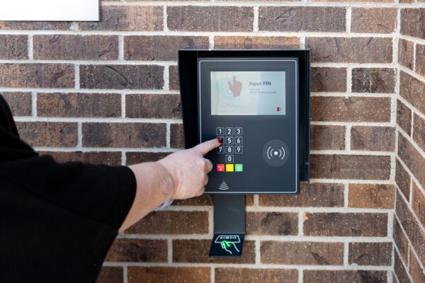 Person entering code